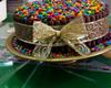 Bolo de aniversário com kit kat