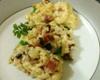 Risoto de bacon e cerveja