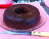 Bolo simples de chocolate com banana