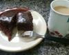 Bolo de chocolate com creme de café com chocolate