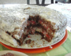 Bolo de chocolate com morango e coco - da Bia