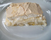 Torta de banana com creme e suspiro do Marcelo