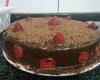 Bolo de chocolate com morango