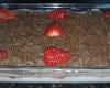 Pavê de morango com creme de chocolate