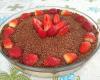 Pavê de morango com creme de chocolate