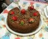 Bolo de chocolate com morango