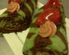 Frozen iogurte com calda de frutas vermelhas