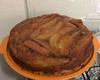 Bolo invertido de banana caramelada de liquidificador