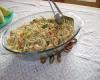 Macarrão alho e óleo com frango