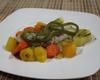 Filé de peixe com legumes