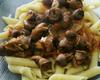 Penne ao molho de coração de frango
