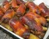 Coxa de frango desossada e recheada