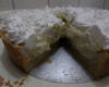 Torta de banana com creme e suspiro do Marcelo