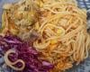 Macarrão alho e óleo com frango
