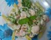 Macarrão ao molho branco com camarão