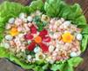 Salada de camarão rosa