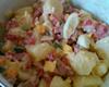 Salada de batatas com salsichas