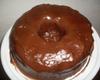 Bolo de milho com cobertura de chocolate