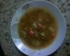 Sopa leve de proteína de soja com legumes