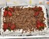 Bolo de morango e chocolate
