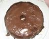 Bolo de chocolate e calda de chocolate