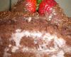 Bolo de chocolate com morango