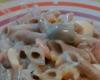 Macarrão ao molho branco com camarão