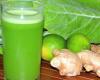 Suco de couve com laranja e gengibre