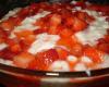 Creme com morangos