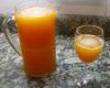 Suco de laranja e cenoura