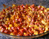 Macarrão de forno com presunto e queijo