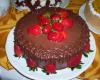 Bolo de morango e chocolate