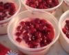 Mousse com Calda de Romã