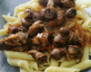 Penne ao molho de coração de frango