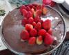 Bolo de chocolate com morango