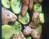 Frango a passarinho com batatas coradas