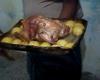 Frango assado com batatas