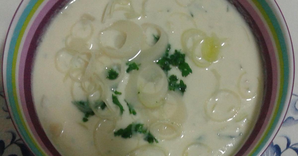 Receita de Creme de Palmito com Alho Poró