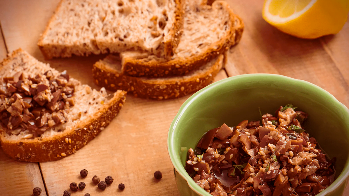 Tapenade cítrica com sementes