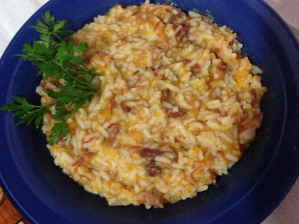 Arroz arbóreo especial com carne seca