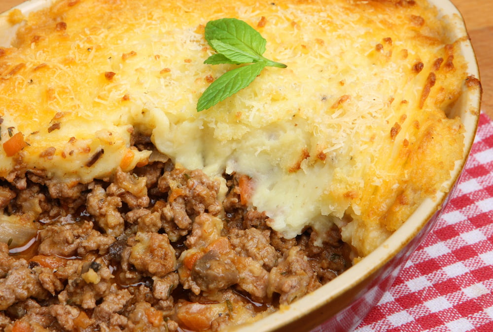 Bolo de batata com carne moída