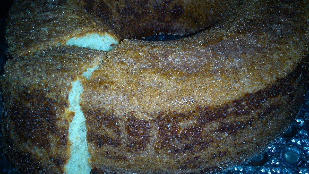 Bolo de iogurte natural e canela