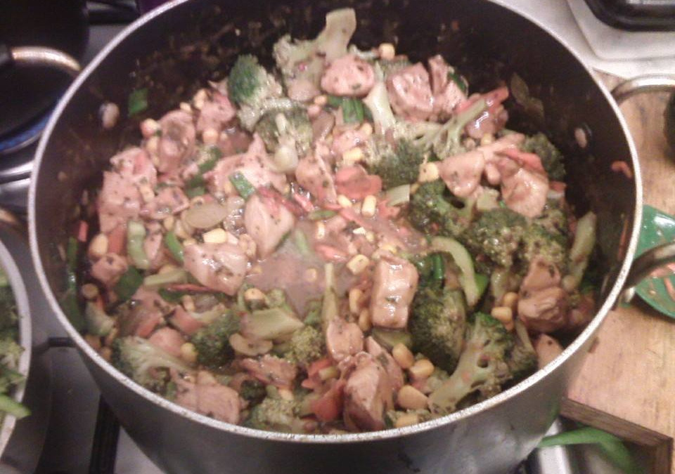 Frango xadrez da Any