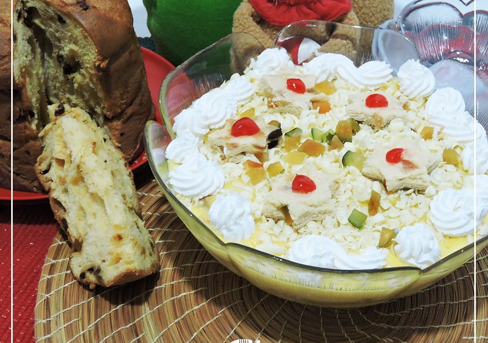 Pavê de panetone com vinho do porto da ABIMAPI
