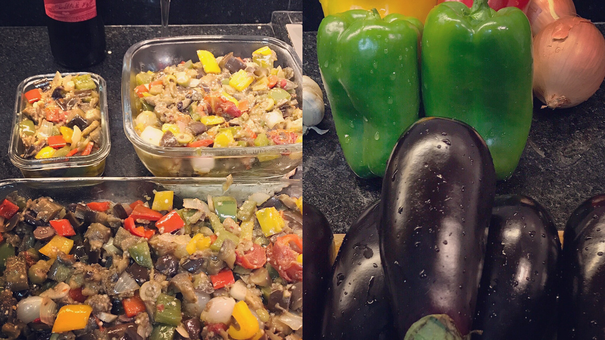 Antepasto de berinjela (Babaguch do Fanti)