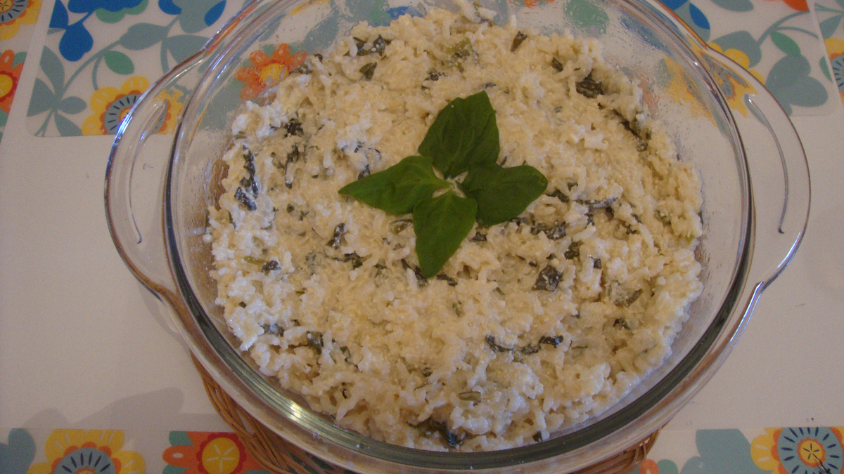 Risoto de espinafre