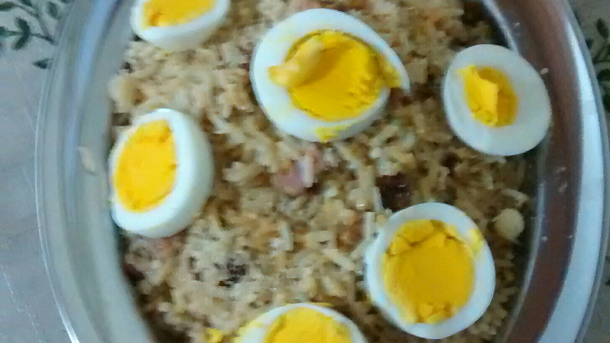 Arroz carreteiro com sobras de churrasco