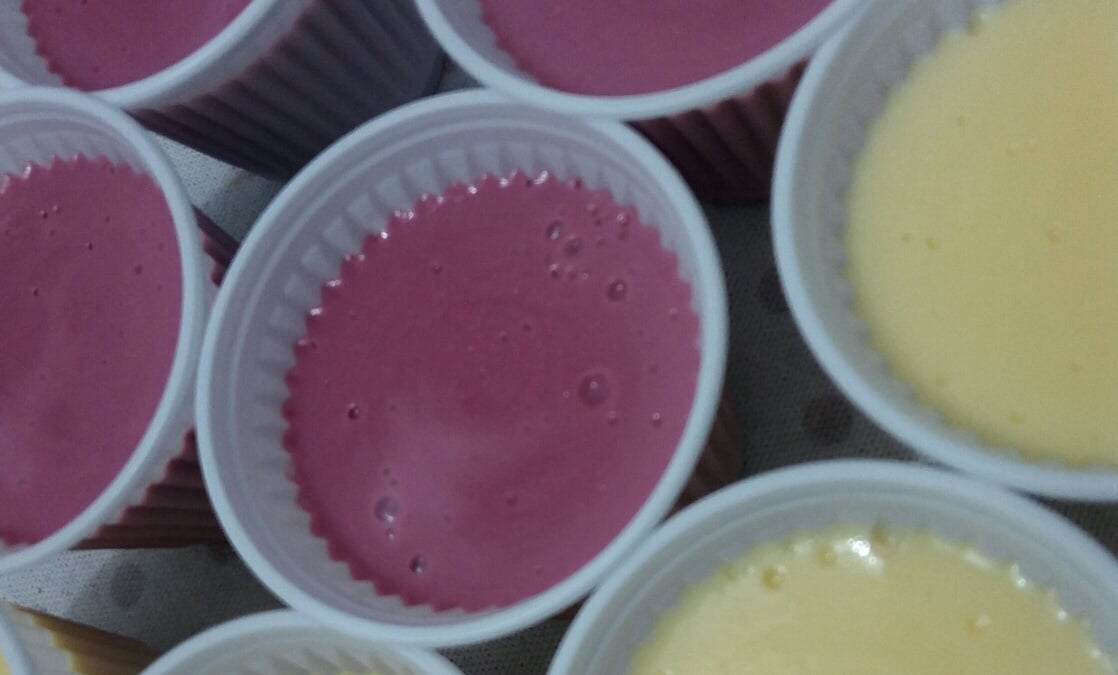 Mousse de gelatina de morango