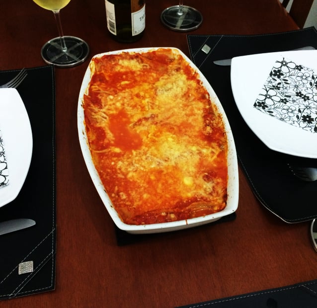 Lasanha integral de atum