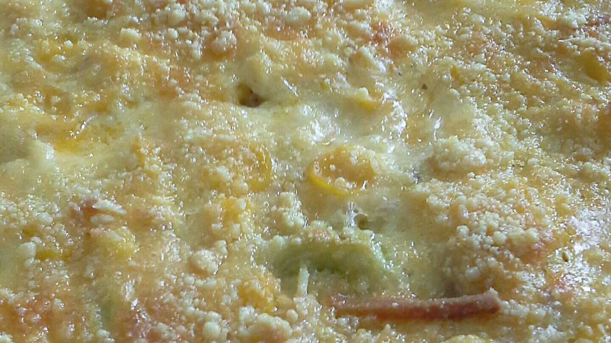 Torta fácil de frango com alho poró